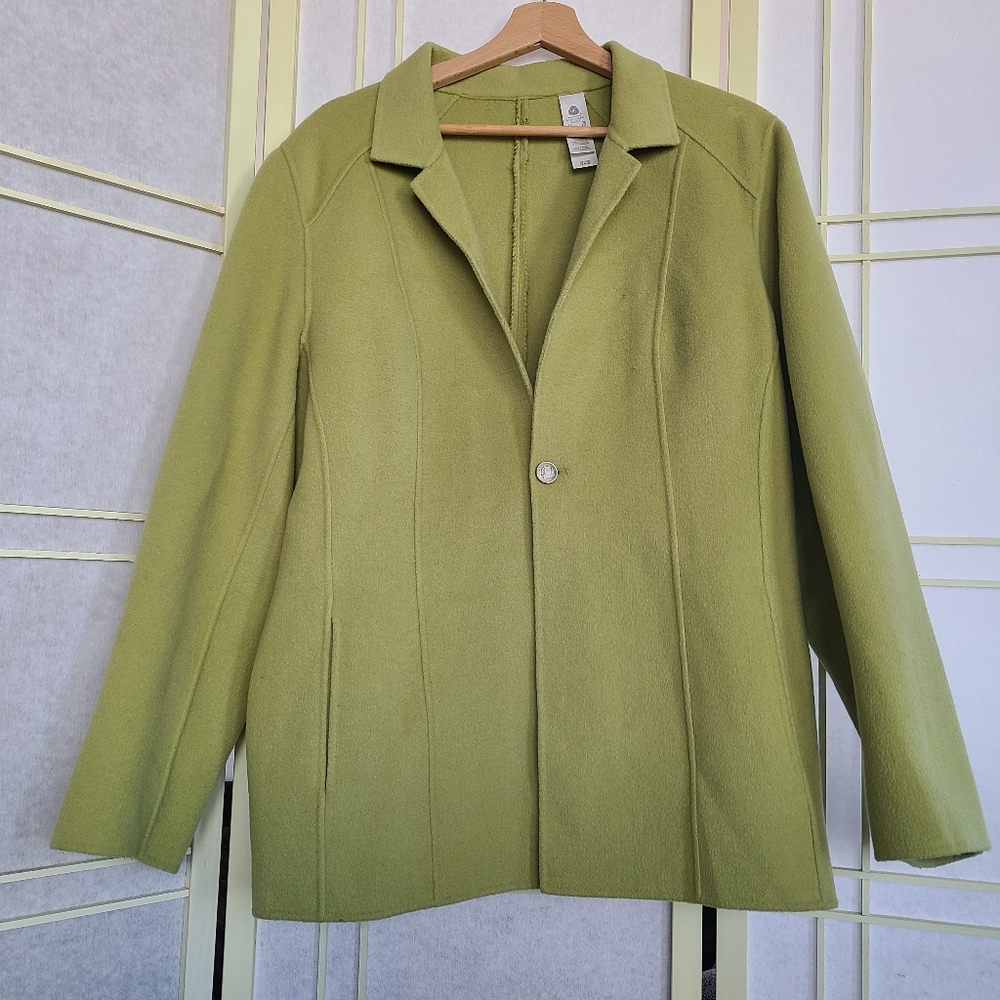 Woolmark woolrich Wool vintage coat green XL